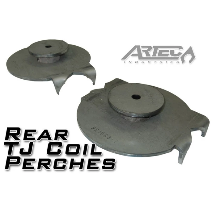 Artec Industries® - Jeep TJ Rear Coil Perches and Retainers for 97-06 Wrangler TJ Pair 3.5" Axle Tube Diameter