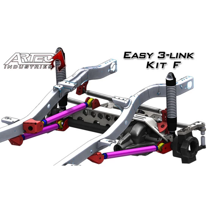 Artec Industries® - Easy 3 Link F for Trusses No Tubing Outside Frame Chevy / Ford 78-79 Front Driver Rear Passenger Kit