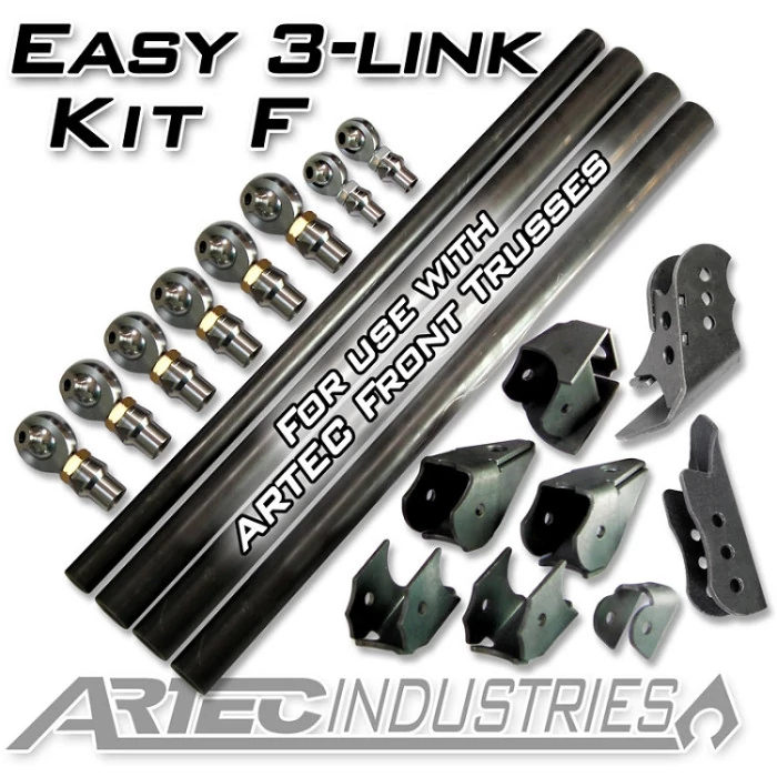 Artec Industries® - Easy 3 Link F for Trusses with Outside Frame Ford 85-91 Front Driver Rear Passenger Kit