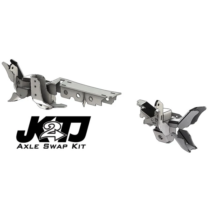Artec Industries® - JK2TJ Front Axle Swap Kit Dana 44 Rubicon LCA Brackets with CAM Slot