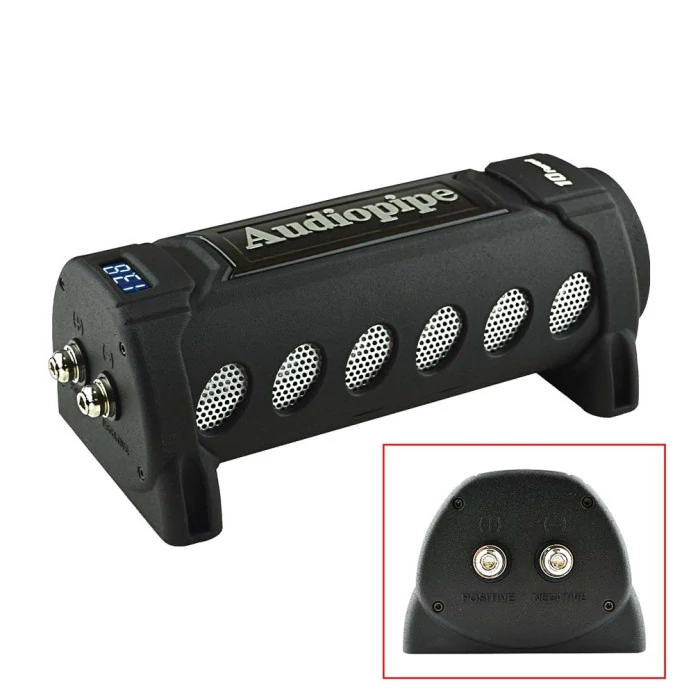 Audiopipe® - 10 Farad Power Capacitor with Digital Display and Status Indicator