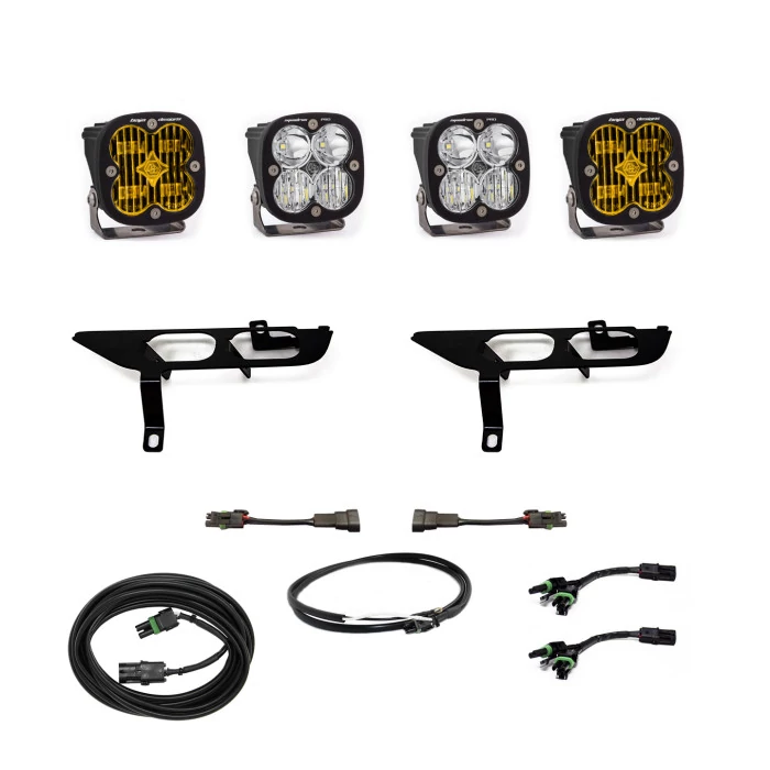 Baja Designs® - Squadron SAE/Sport Fog Pocket Light Kit Amber/Sport DC, Up without DRL