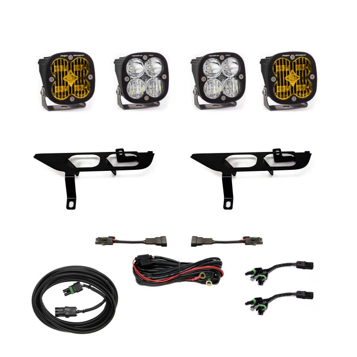 Baja Designs® - Squadron SAE/Pro Fog Pocket Light Kit Amber/Pro DC without DRL