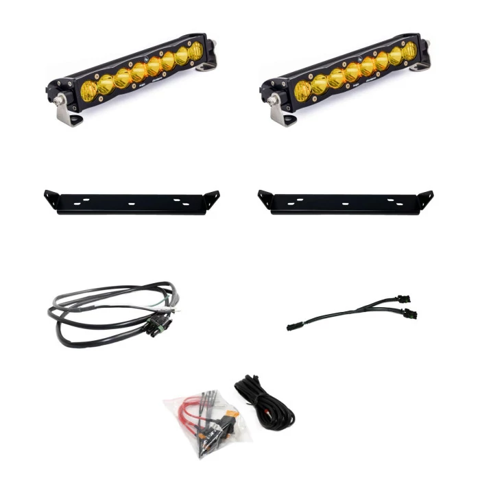 Baja Designs® - 10 Inch S8 D/C Amber Behind Grill Kit