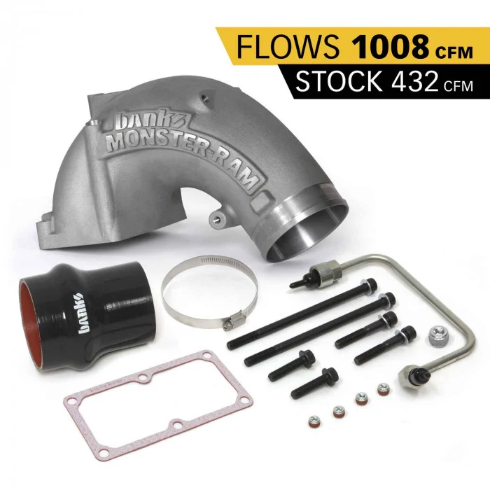 Banks Power® - Monster-Ram Intake Elbow Kit With Fuel Line and Hump Hose 4 Inch Natural 07.5-18 Dodge/Ram 2500/3500 6.7L