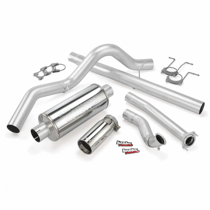 Banks Power® - Monster Exhaust System Single Exit Chrome Tip 94-97 Ford 7.3L ECLB Ford