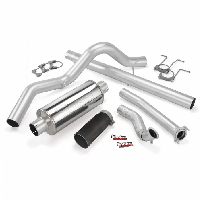 Banks Power® - Monster Exhaust System Single Exit Black Tip 94-97 Ford 7.3L ECLB Ford