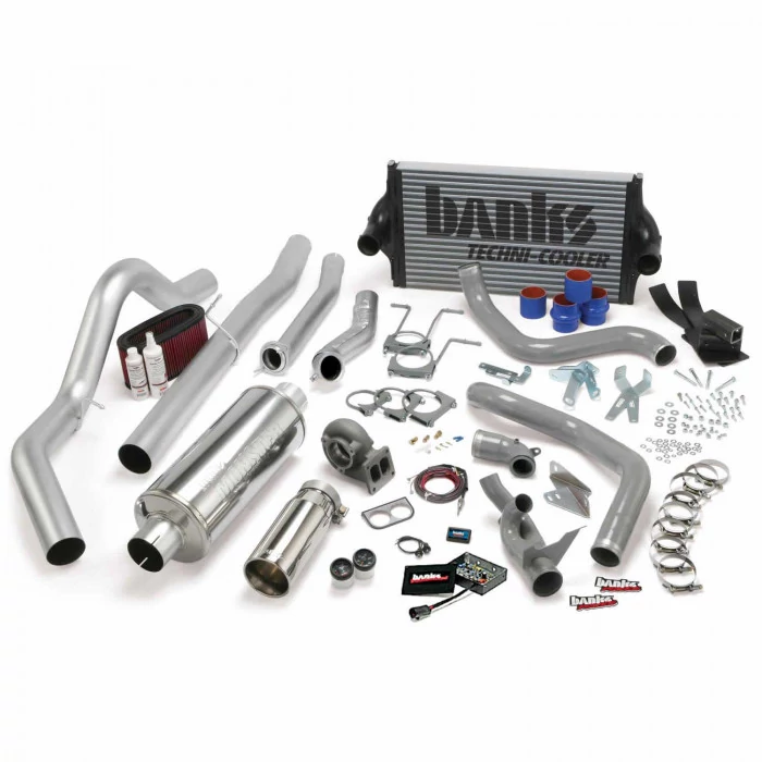 Banks Power® - PowerPack Bundle Complete Power System Without ttoMind Engine Calibration Module Chrome Tail Pipe 94-97 Ford 7.3L CCLB Automatic Transmission Ford