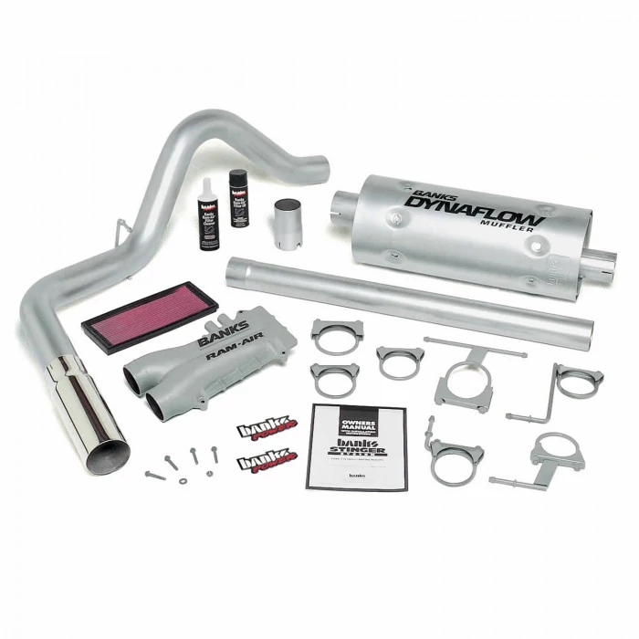 Banks Power® - Stinger Bundle Power System With Single Exit Exhaust Chrome Tip 93-97 Ford 460 Standard Cab Automatic Transmission Ford