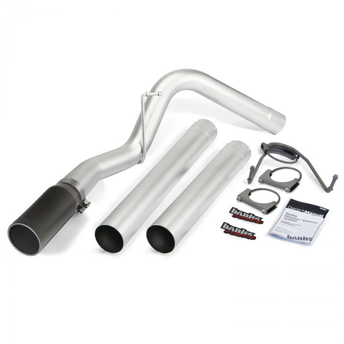 Banks Power® - Monster Exhaust System Single Exit Black Tip 14-18 Ram 6.7L CCLB MCSB
