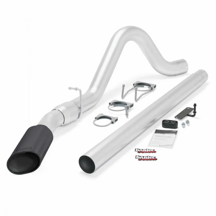 Banks Power® - Monster Exhaust System Single Exit Black Tip 08-10 Ford 6.4L All Cab and Bed Lengths Ford
