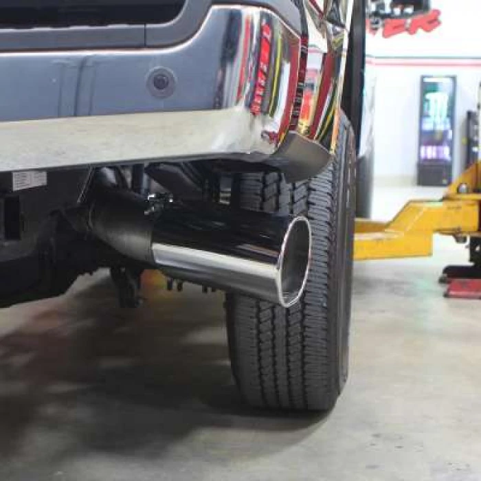 Banks Power® - Monster Exhaust System 5-inch Single Exit Chrome Tip 2017-Present Ford F250/F350/F450 6.7L Ford