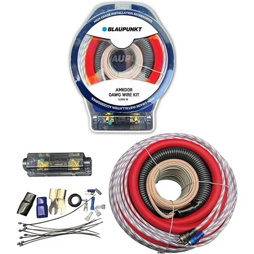 Blaupunkt® - 0 Gauge Red Complete Amplifier Wire Kit
