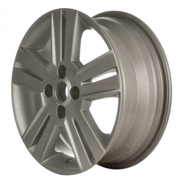 Replacement - 15x6 5 Double Spoke All Painted Bright Silver Metallic Alloy Factory Wheel (Remanufactured) for Chevrolet Spark