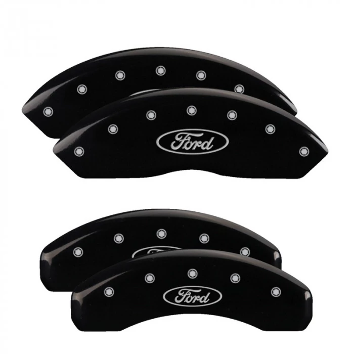 MGP® - Black Caliper Covers with Ford Oval Logo Engraving