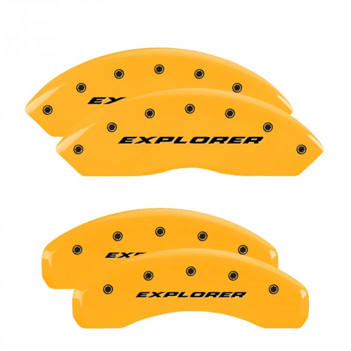 MGP® - Yellow Caliper Covers with Explorer (2012-Up) Engraving