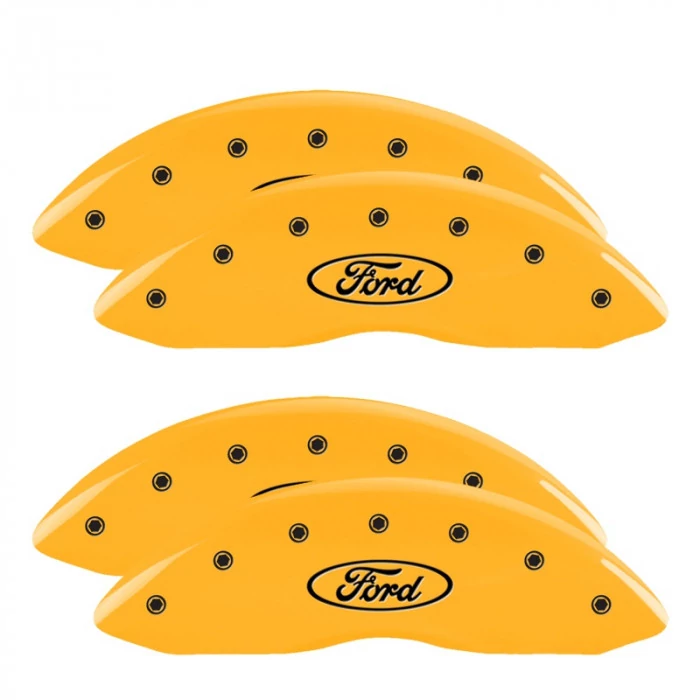 MGP® - Yellow Caliper Covers with Ford Oval Logo Engraving