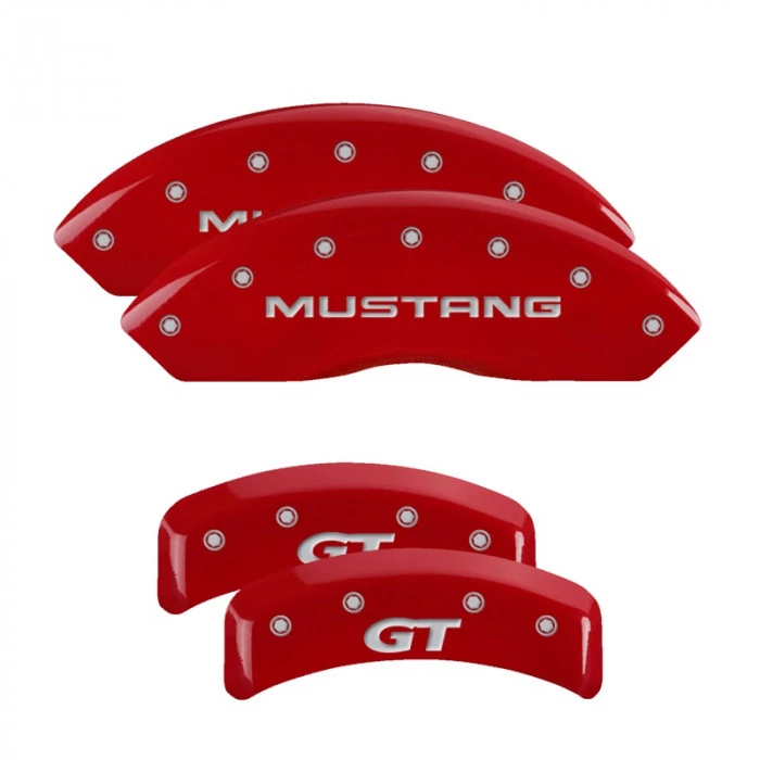 MGP® - Red Caliper Covers with Mustang/GT (SN95) Engraving