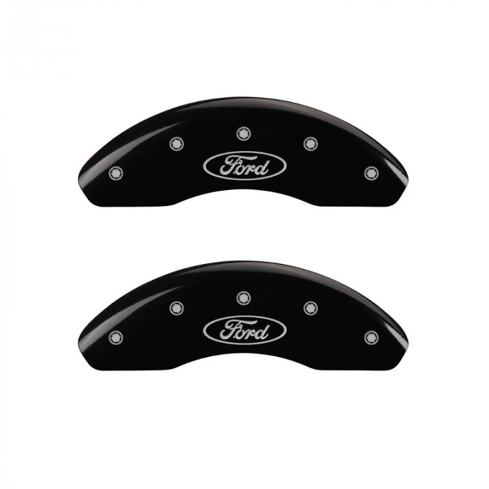 MGP® - Black Caliper Covers with Ford Oval Logo Engraving