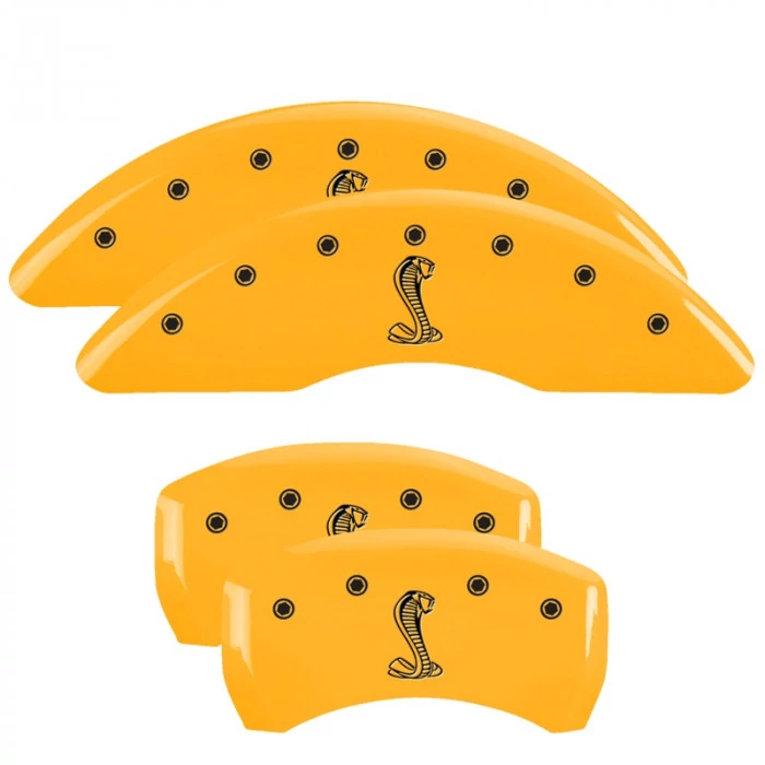 MGP® - Yellow Caliper Covers with Tiffany Snake Logo Engraving for Models with Performance Brakes
