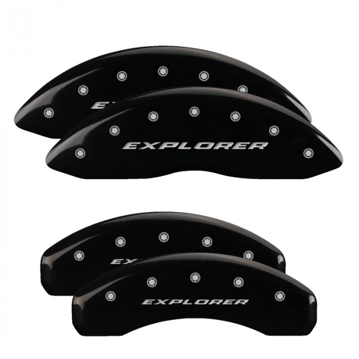 MGP® - Black Caliper Covers with Explorer (2012-Up) Engraving for Models with STD Brakes