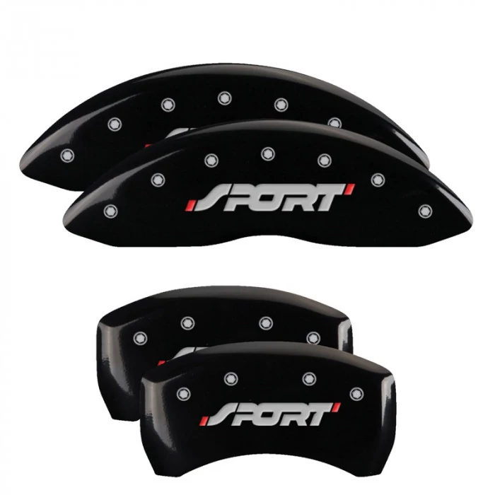 MGP® - Black Caliper Covers with Sport (Bold) Engraving for Models with HD Brakes