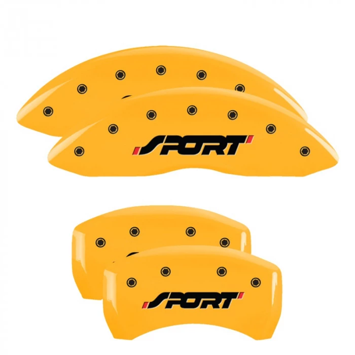 MGP® - Yellow Caliper Covers with Sport (Bold) Engraving for Models with HD Brakes