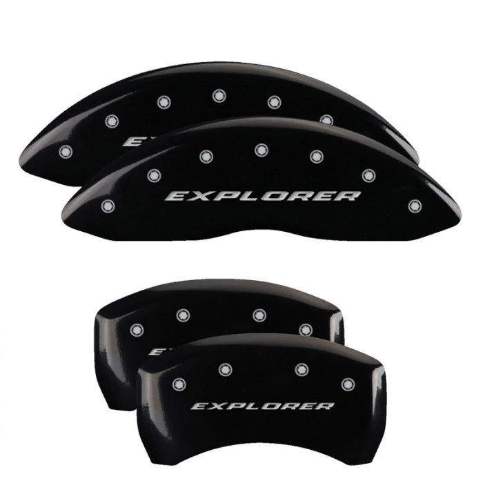 MGP® - Black Caliper Covers with Explorer (2012-Up) Engraving for Models with HD Brakes