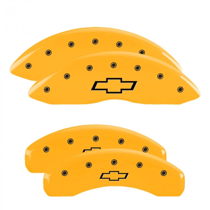 MGP® - Yellow Caliper Covers with Bowtie Engraving