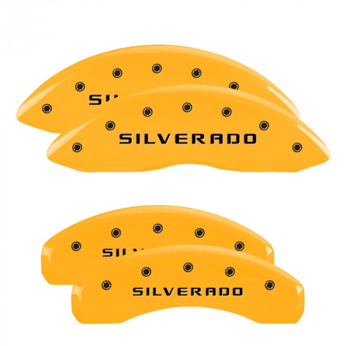 MGP® - Yellow Caliper Covers with Silverado Engraving