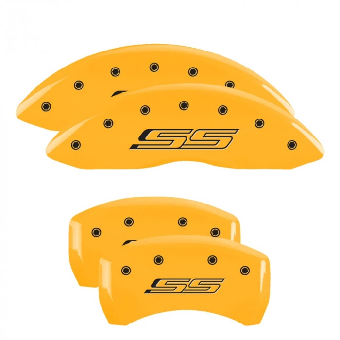 MGP® - Yellow Caliper Covers with SS (Gen 5/6) Engraving for Models with Single Piston Rear Caliper