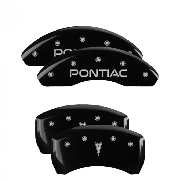 MGP® - Black Caliper Covers with Pontiac/Arrow Logo Engraving