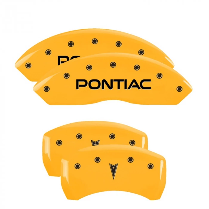 MGP® - Yellow Caliper Covers with Pontiac/Arrow Logo Engraving