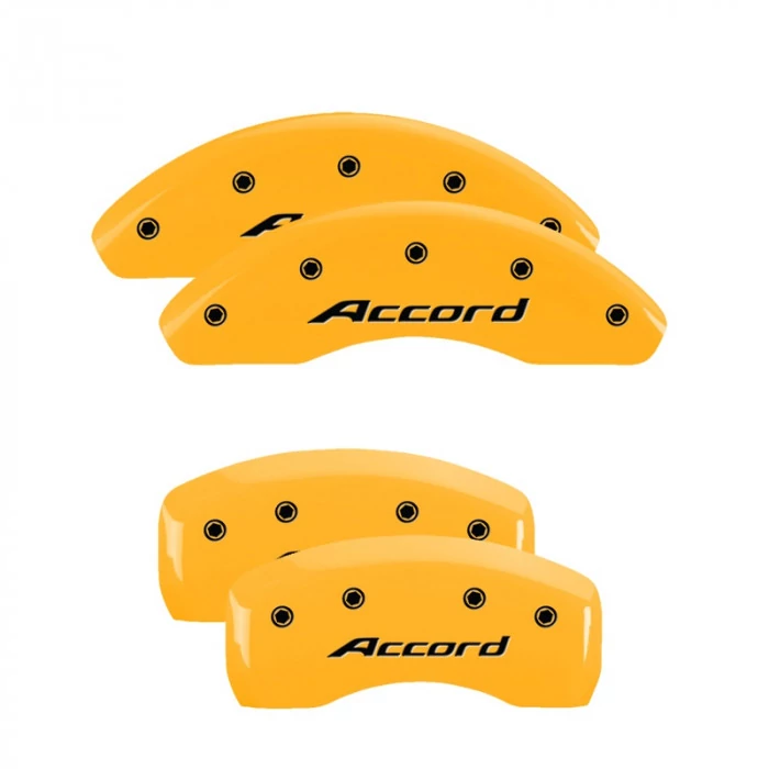 MGP® - Yellow Caliper Covers with Accord Engraving for Models with 6 Cylinders
