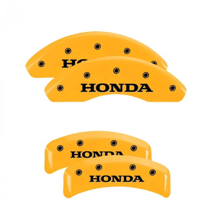 MGP® - Yellow Caliper Covers with Honda Engraving for Models with 4 Cylinders