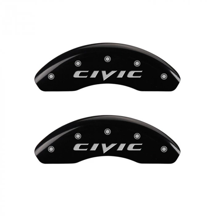 MGP® - Black Caliper Covers with Honda Civic (2015) Engraving
