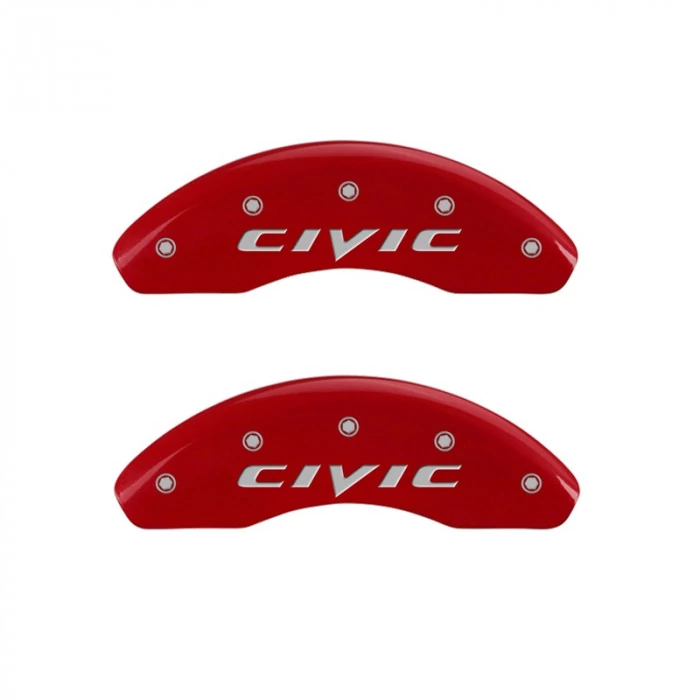 MGP® - Red Caliper Covers with Honda Civic (2015) Engraving