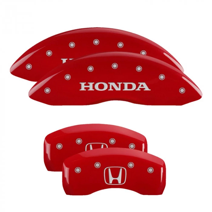 MGP® - Red Caliper Covers with Honda/H Logo Engraving