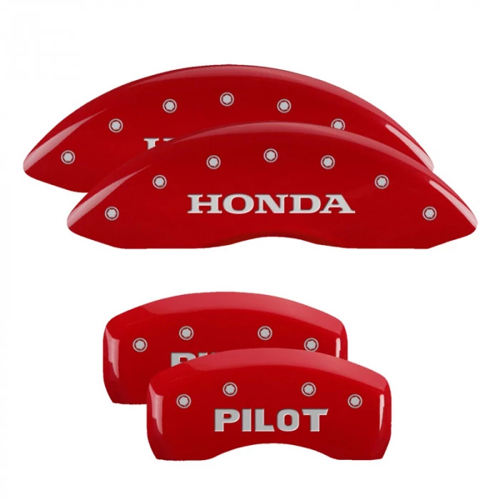 MGP® - Red Caliper Covers with Honda/Pilot (Pre-2015) Engraving