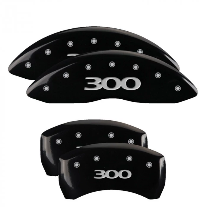 MGP® - Black Caliper Covers with 300 Engraving for Models with Dual Piston Front Caliper