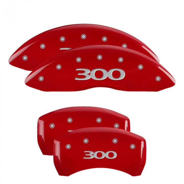 MGP® - Red Caliper Covers with 300 Engraving for Models with Dual Piston Front Caliper