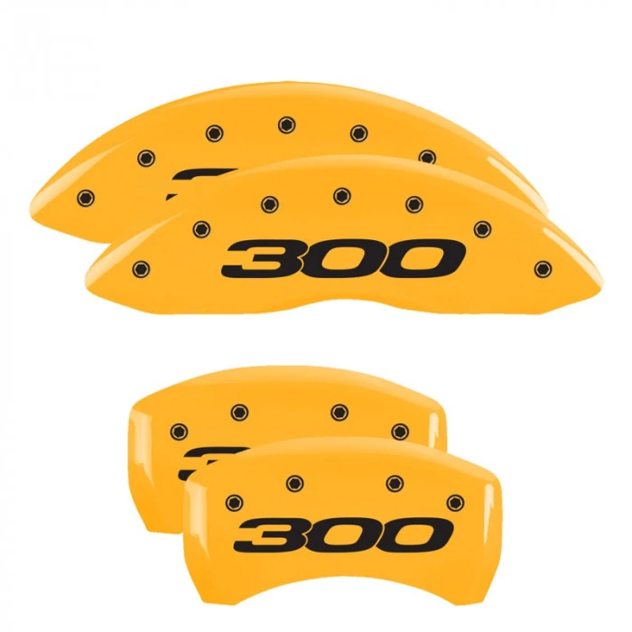 MGP® - Yellow Caliper Covers with Chrysler 300 Engraving for Models with Dual Piston Front Caliper