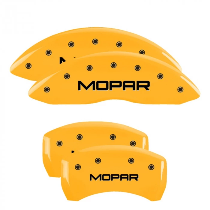 MGP® - Yellow Caliper Covers with MOPAR Engraving for Models with Dual Piston Front Caliper