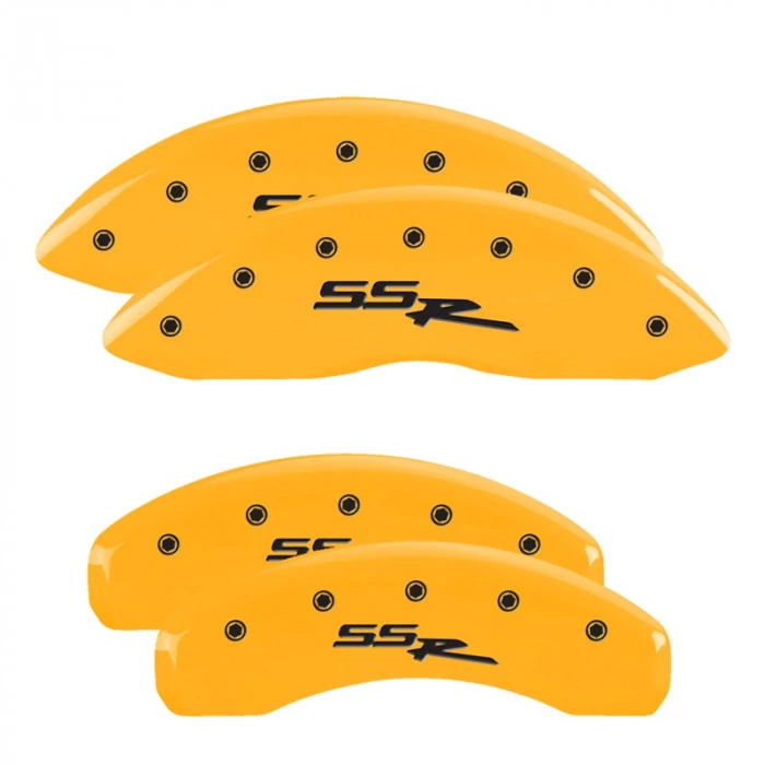 MGP® - Yellow Caliper Covers with SSR Engraving for 2WD Models with Single Piston Rear Caliper