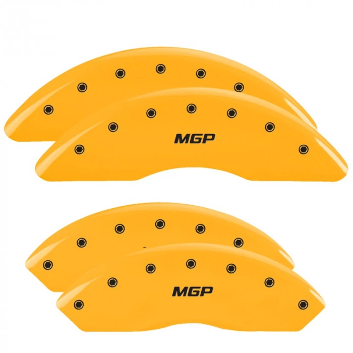 MGP® - Yellow Caliper Covers with MGP Engraving for Models with Silver/Black Front Caliper