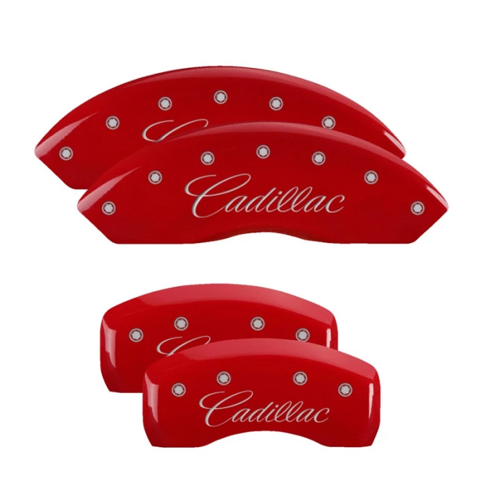 MGP® - Red Caliper Covers with Cadillac Engraving for JL9 Package Not AWD Models with JE3 Brakes