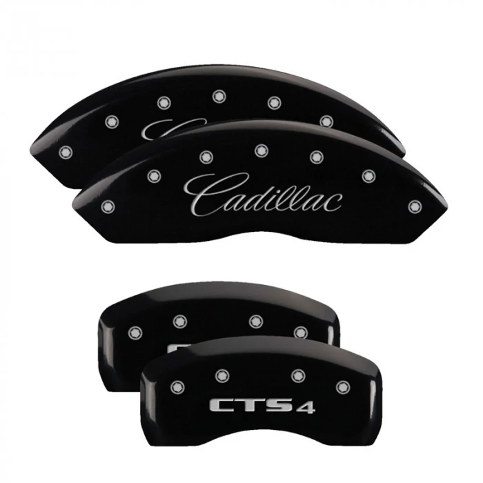 MGP® - Black Caliper Covers with Cadillac/CTS4 Engraving for JL9 Package Not AWD Models with JE3 Brakes
