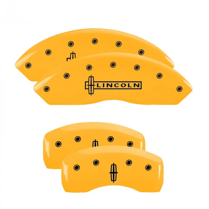 MGP® - Yellow Caliper Covers with Lincoln/Star logo Engraving