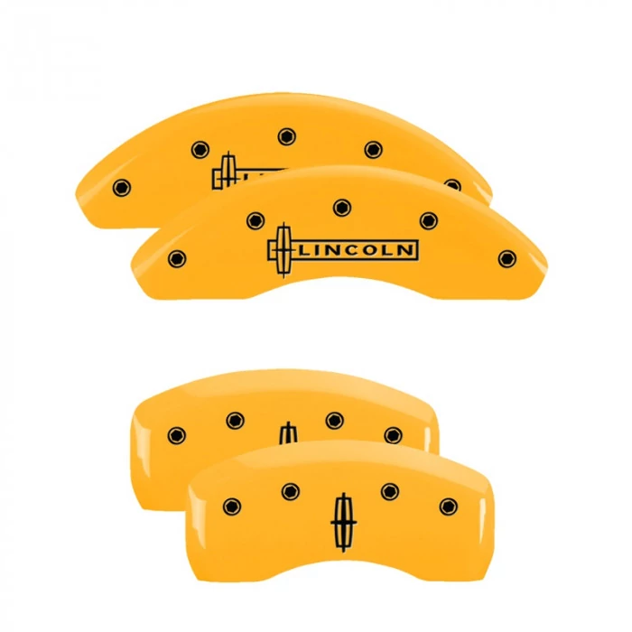 MGP® - Yellow Caliper Covers with Lincoln/Star logo Engraving