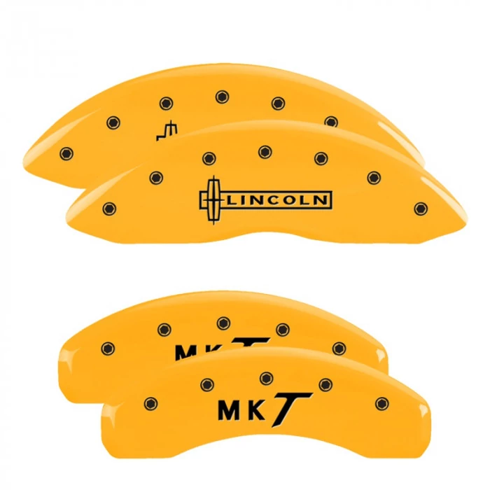 MGP® - Yellow Caliper Covers with Lincoln/MKT Engraving for Models with STD Brakes